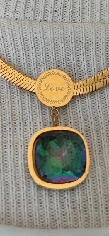 ketting met hanger in roestvrij staal – photo 3